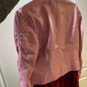 Women's Pink Leather Jacket